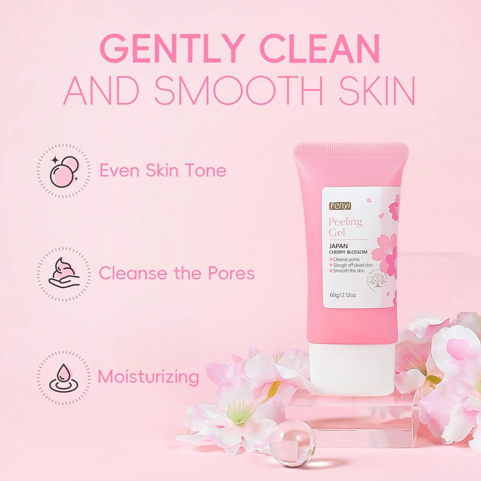 Sakura Face Deep Cleaning Exfoliating Gel Skin Care Whitening Moisturizer Repair Facial Scrub Skin Care 60G
